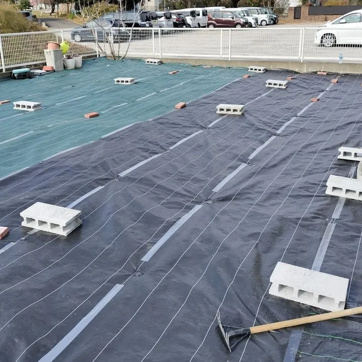 🧱【福岡市西区にて、防草シートの補修作業】🧱